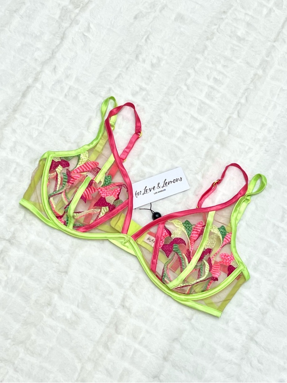 For Love and Lemons - NWT Petunia embroidered floral underwire bra